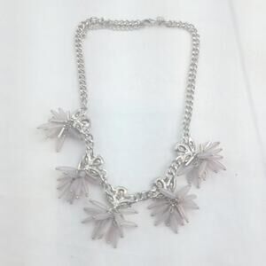 Banana Republic Women's Silver Gray Dandelions Necklace